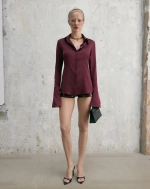 Шелковая рубашка Silk Vinous