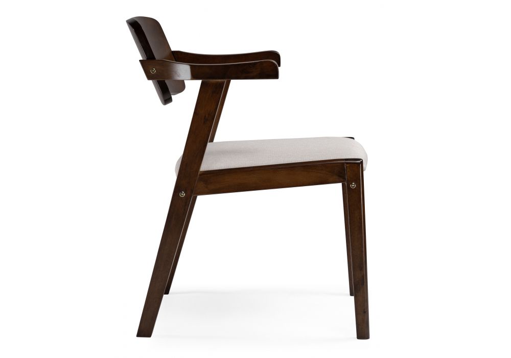 Деревянный стул Velma dirty oak / light beige