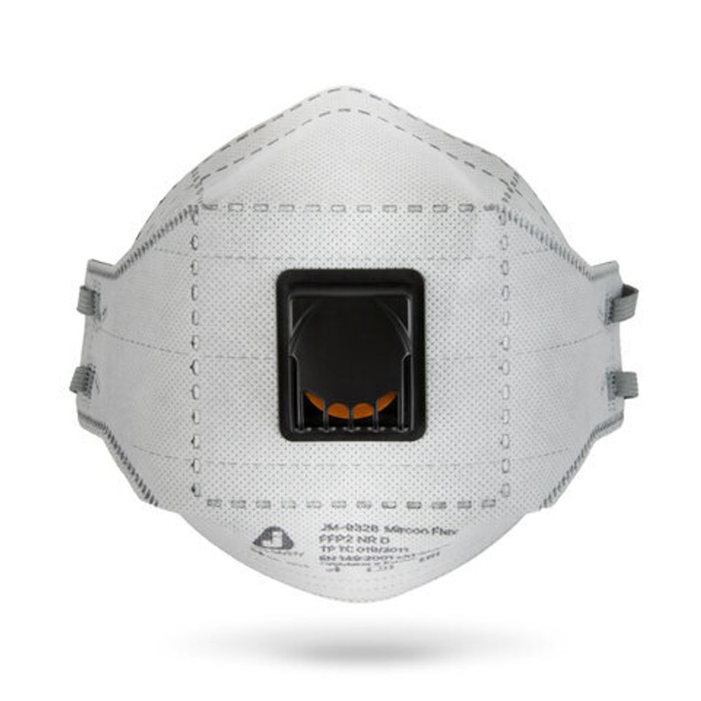 Респиратор (1 шт.) с клапаном и угольным фильтром, полумаска фильтрующая, трехпанельный складной, индивидуальная упаковка, FFP2, JM-9326