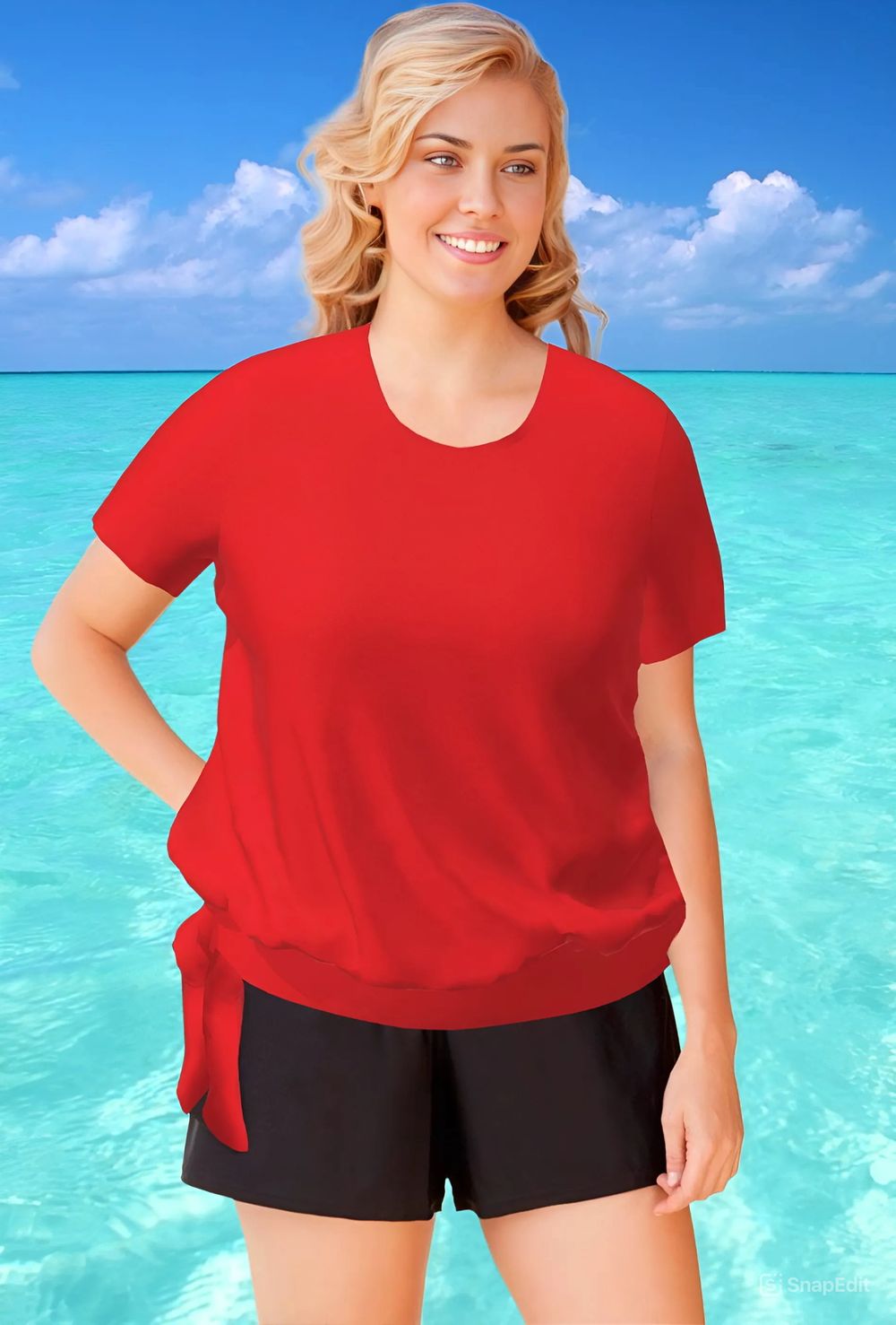 Купальный топ 17240 красный