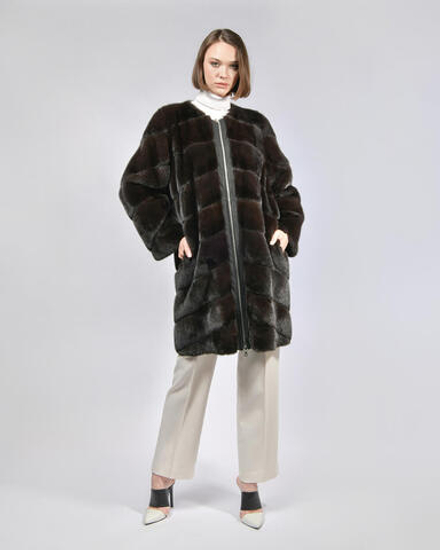 Шуба из меха норки