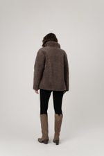 Коричневая шуба