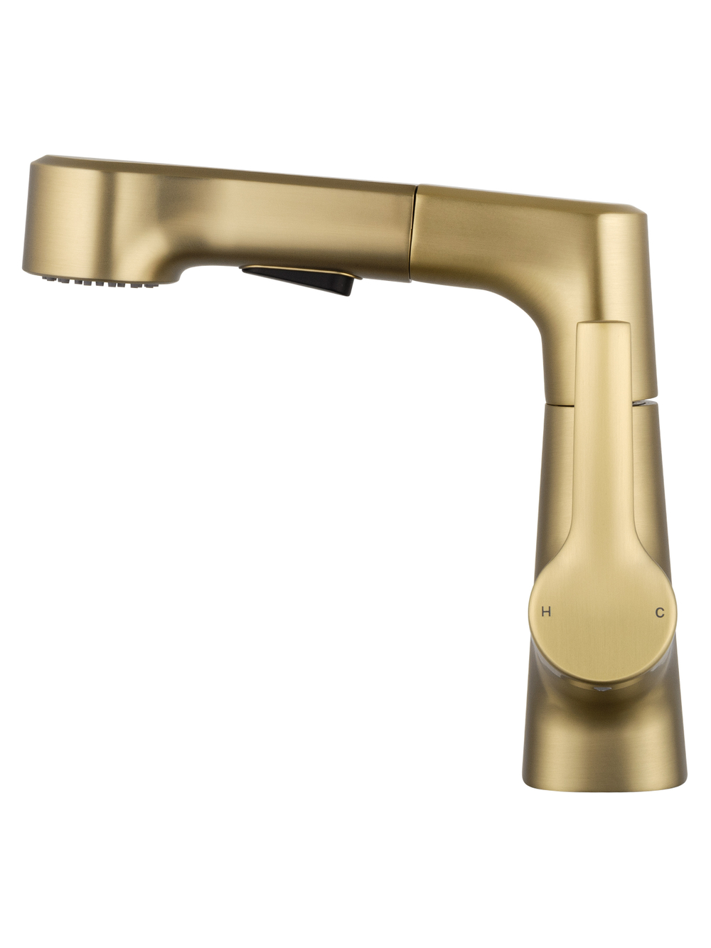 Смеситель для раковины с выдвижным изливом WONZON & WOGHAND, Брашированное золото (WW-121B108-BG)