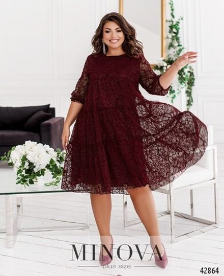 Платье 8620-бордо Minova Фото 2