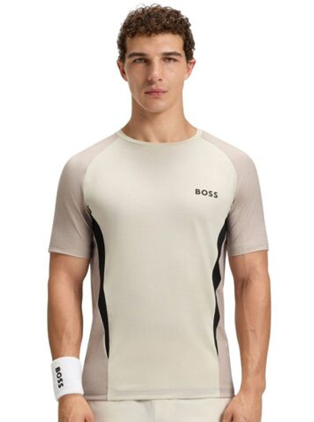 Теннисная футболка BOSS Matchball TOC Slim-Fit - natural