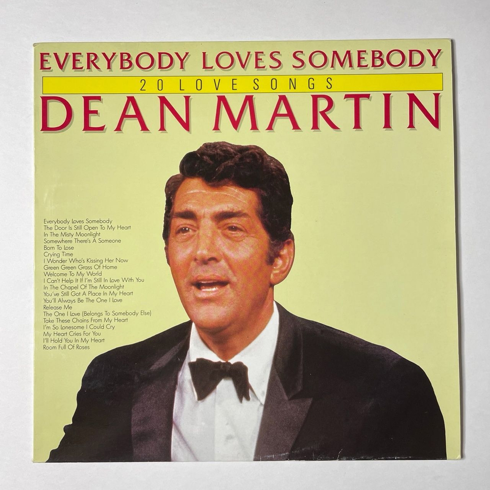 Винтажная виниловая пластинка LP Dean Martin Everybody Loves Somebody (20 Love Songs) (Germany 1987)