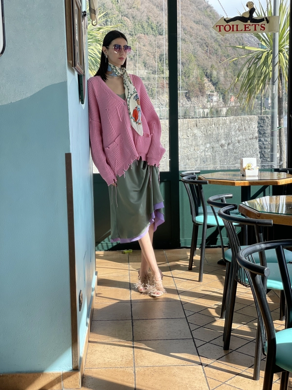 Комбинация двусторонняя лаванда - оливковая