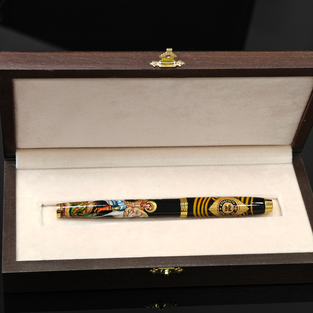 Ручка с ручной росписью Палех "Георгий Победоносец" в футляре