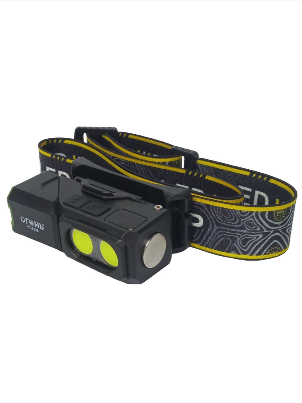 Фонарь налобный яркий Огонь YT-2198