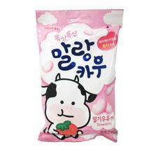 Жевательная конфета Lotte Malang Cow Strawberry Milk со вкусом клубники 79 г