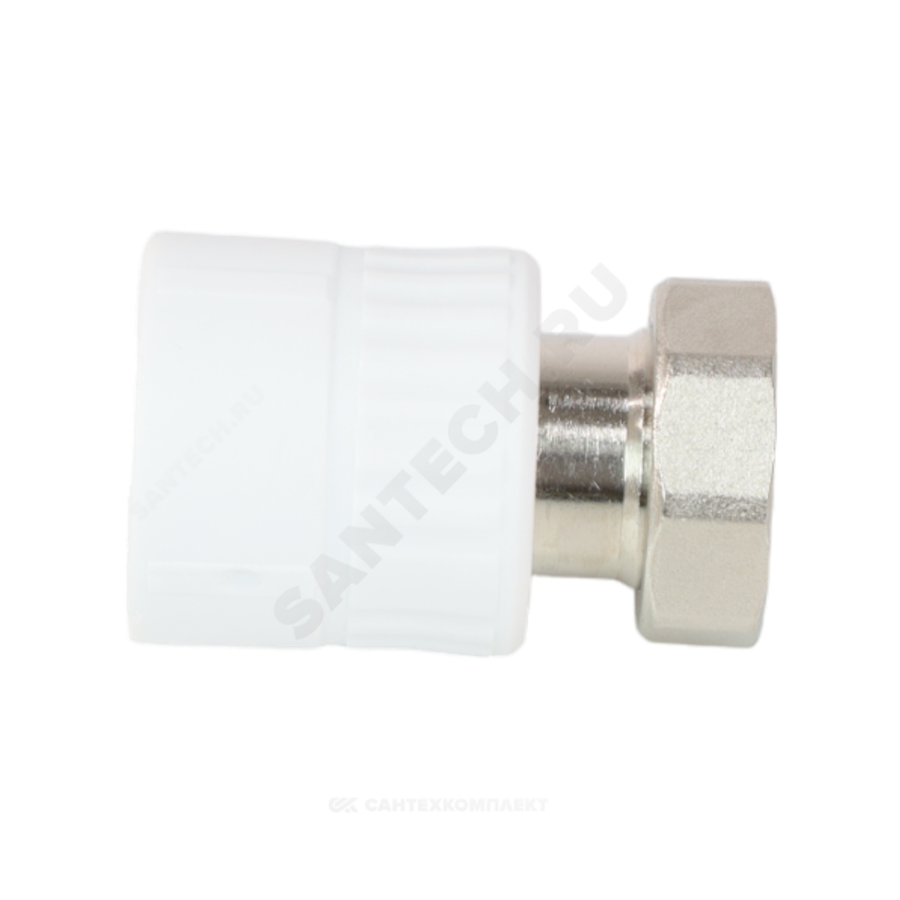 Муфта PP-R комбинированная белая Дн 25х1" с накидной гайкой VALFEX 10139125