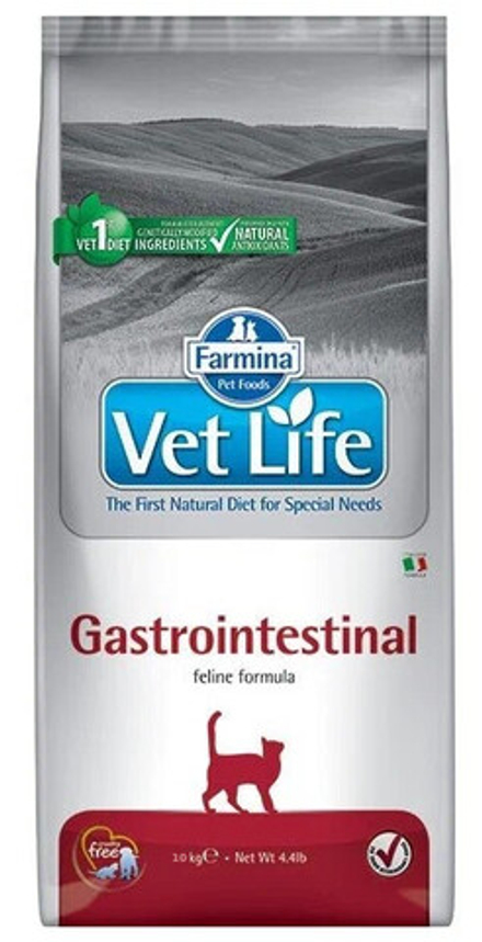 Сухой корм FARMINA Vet Life GastroIntestinal Feline для взрослых кошек при нарушениях пищеварения - 10 кг