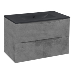 Тумба под раковину Vincea Mia 750 подвесная, 2 выкатных ящика soft close, Beton