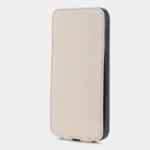 Чехол для iPhone 15 Pro из кожи козы, кремового цвета