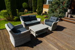 Набор мебели ВЕНЕЦИЯ из искусственного ротанга (цвет серый)
