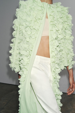 ZARA ПАЛЬТО ИЗ РЕЛЬЕФНОЙ ТКАНИ, МЯТНЫЙ