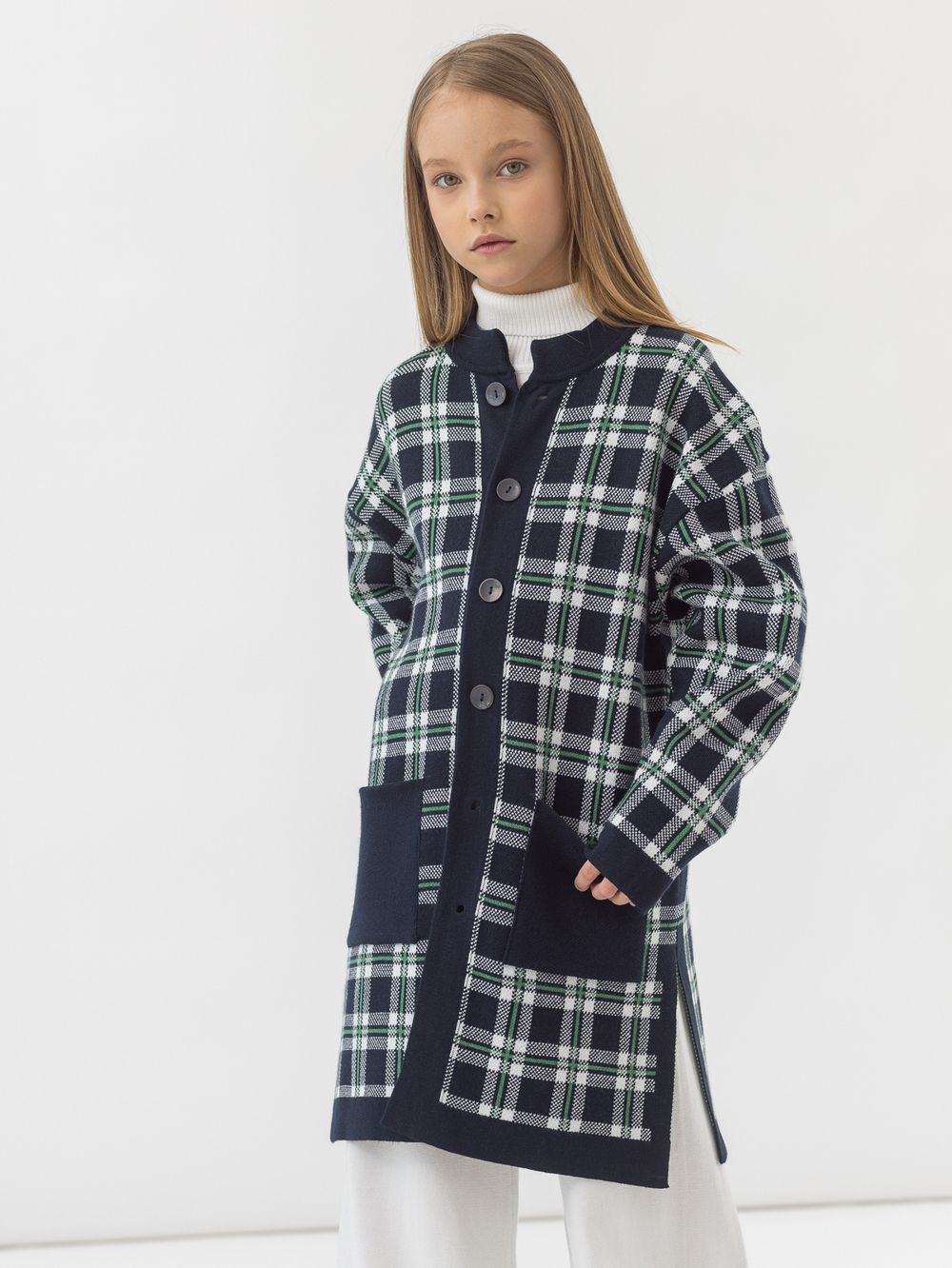 Кардиган синий для девочки арт. AT922