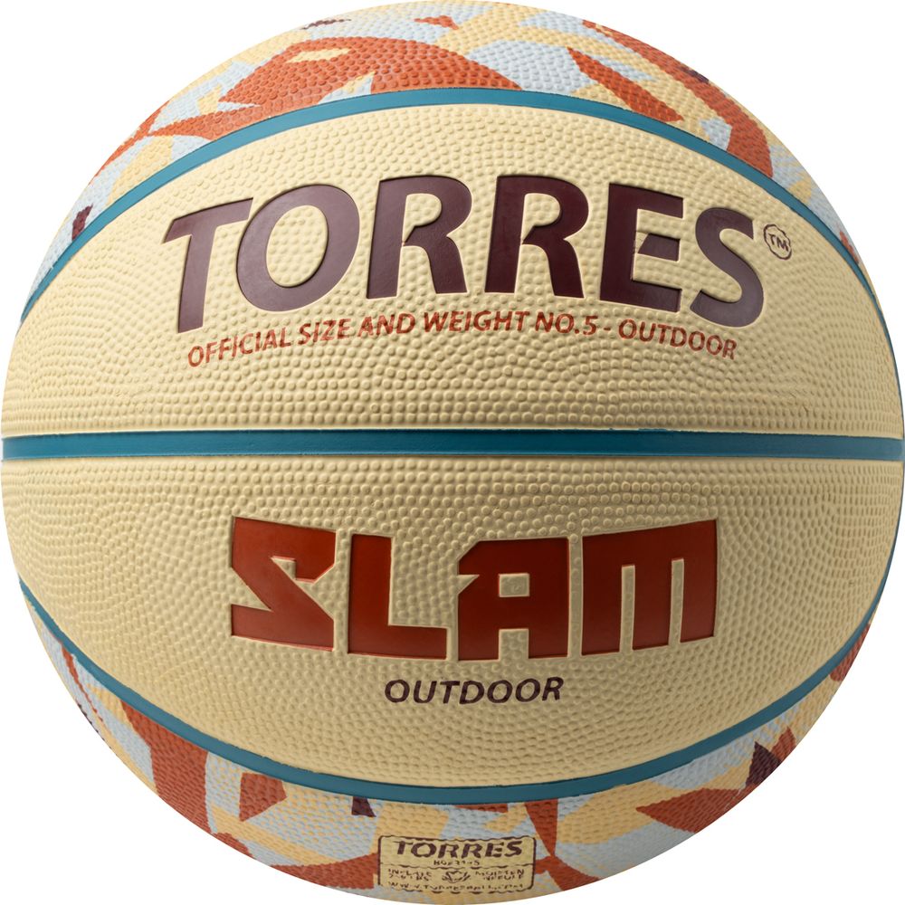 Мяч баскетбольный TORRES Slam B023145, размер 5