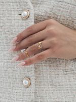 Кольцо Love in биколор