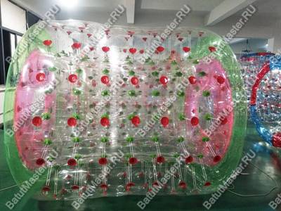 Аттракцион Водный роллер (Гидророллер) "Розово-зеленый" ПВХ, 2.2*2*2 м