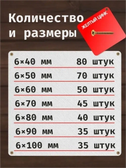 Зитар-Нева Саморез 6 x 100 мм 35 шт.