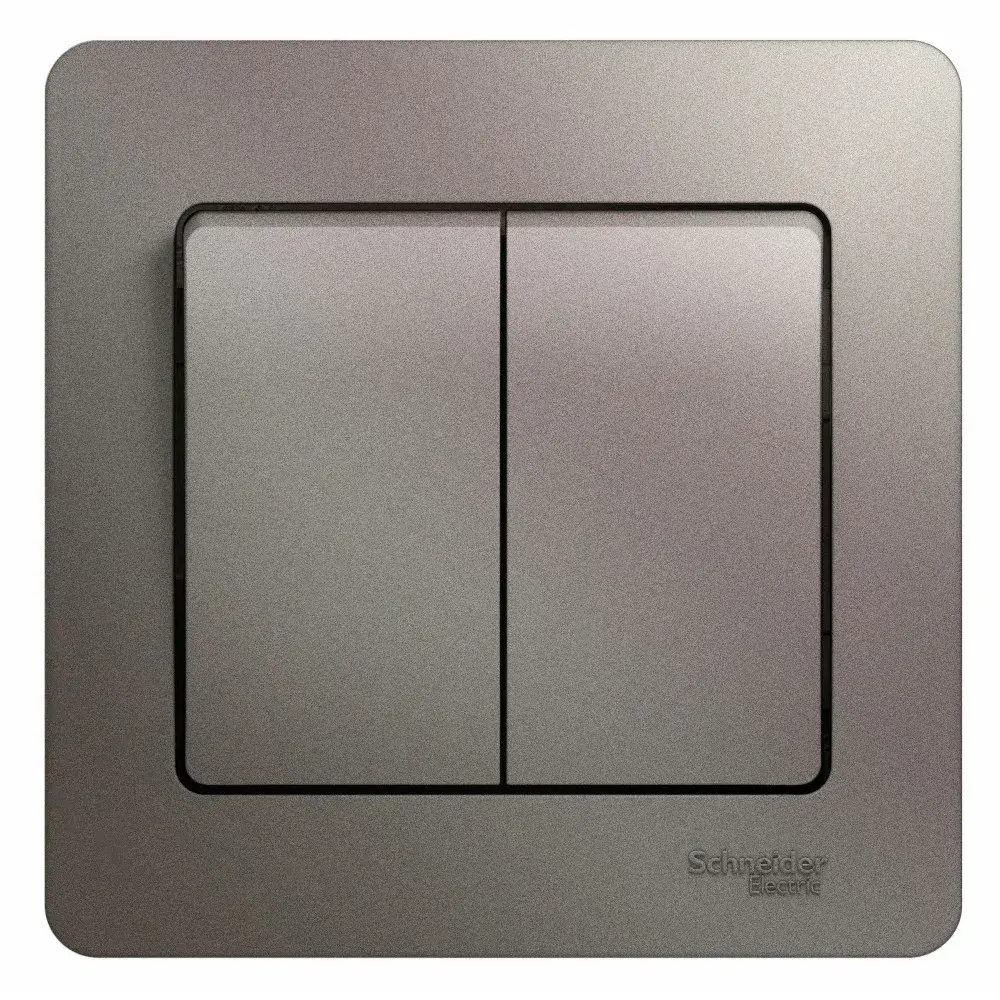 GLOSSA 2-клавишный ВЫКЛЮЧАТЕЛЬ, сх.5, 10AX, в сборе, ПЛАТИНА