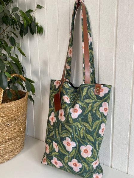 МАЛЬВА НА ЗЕЛЕНОМ, 100% хлопок, Handmade Fabrics 7