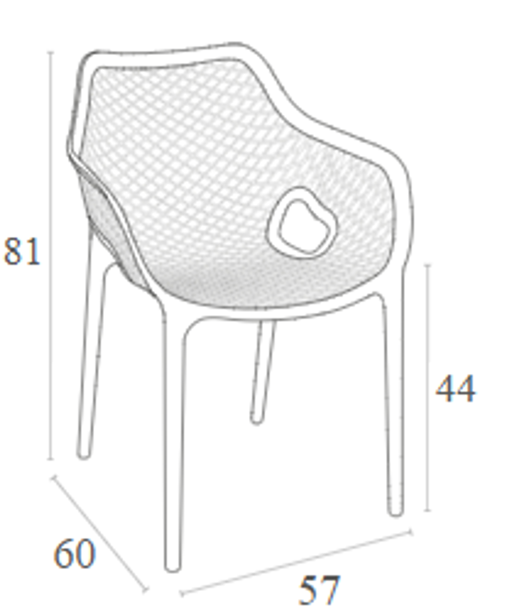 Кресло пластиковое Air XL Белое