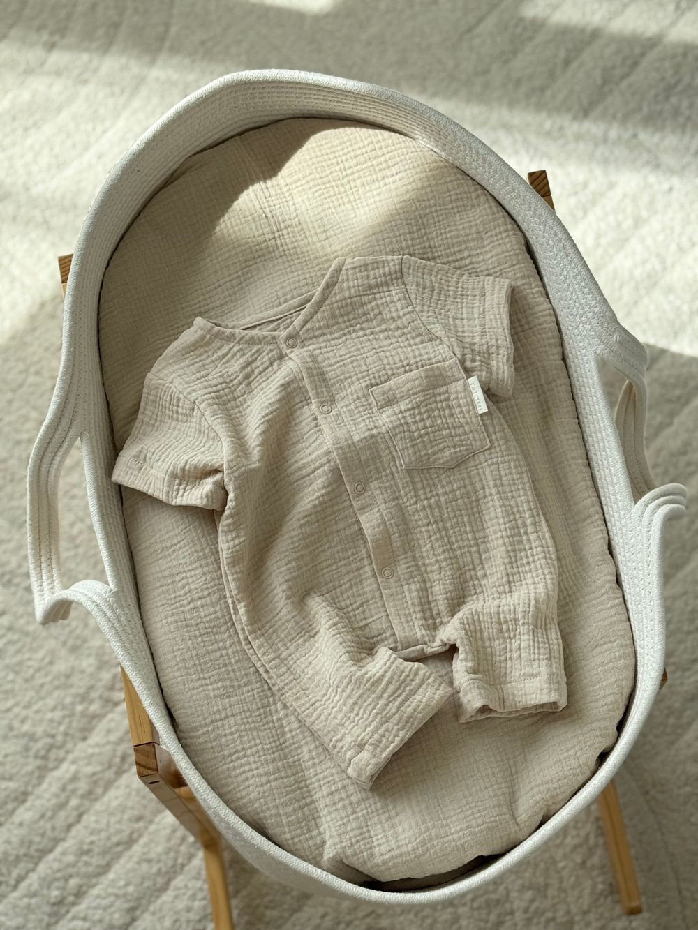 Песочник и чепчик, Бежевый