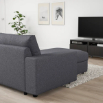 Кресло-кровать - IKEA VIMLE, 125х164х83 см, серый, ВИМЛЕ ИКЕА