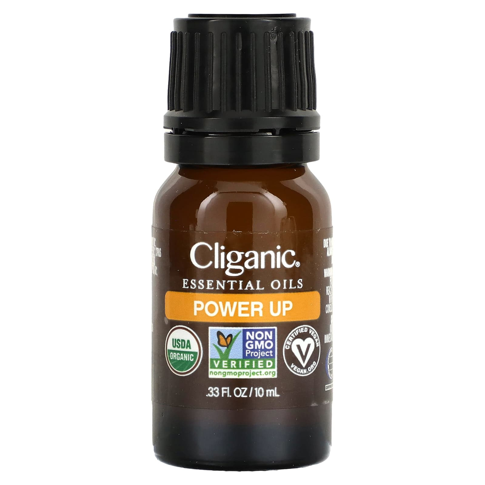 Cliganic, Смесь эфирных масел, Power Up, 10 мл (0,33 жидк. унц.)