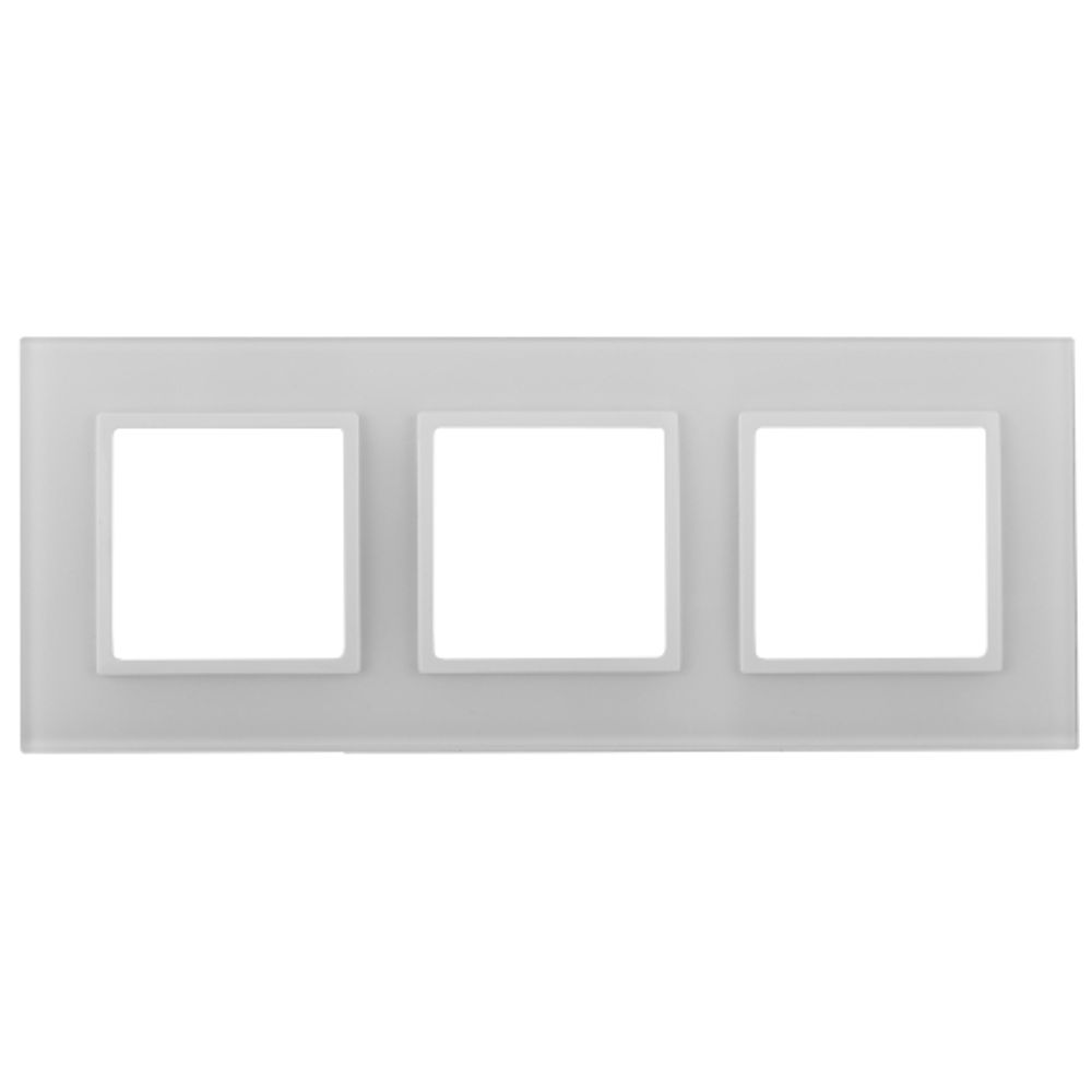 14-5103-01 ЭРА Рамка на 3 поста, стекло, Эра Elegance, белый+бел | Elegance Белый