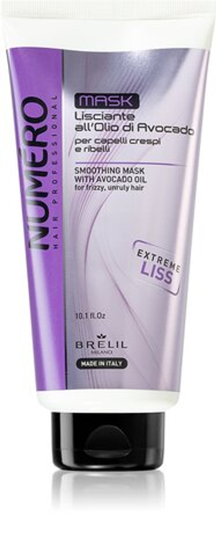 Brelil Numero Smoothing - разглаживающая маска для трудно поддающихся укладке волос /   300  ml  / GTIN 8011935075164