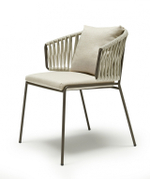 Кресло плетеное с подушкой Scab Design Lisa Filo Nest, мокко, глиняный, кремовый