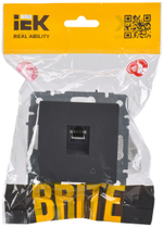 BRITE Розетка компьютерная RJ45 кат.6 РК11-БрГ графит IEK