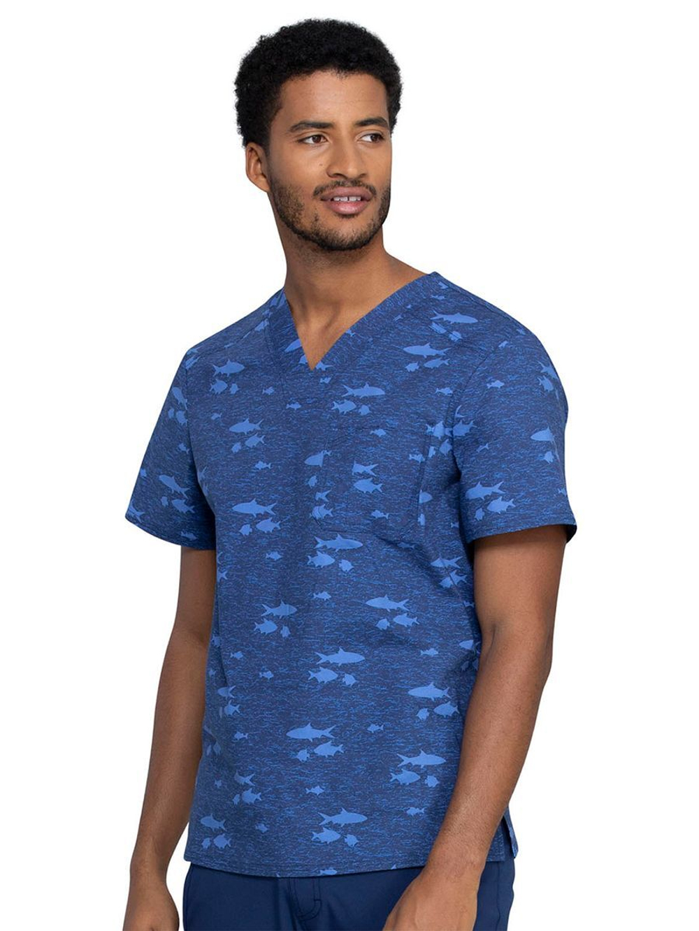 Топ медицинский мужской Cherokee CK692, акула, XS