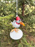 Кормушка для декора сада подвесная CAMPO Home & Garden "Серая ворона" металлическая