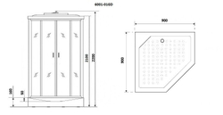 Душевая кабина Niagara Premium NG-6001-01GD