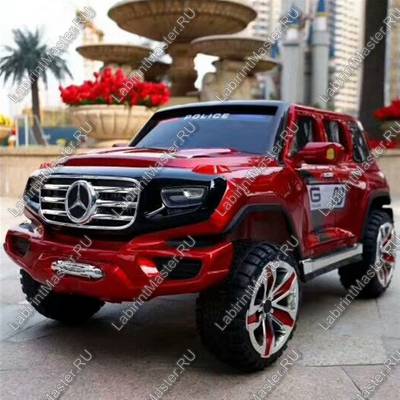 Детский электромобиль "Mercedes Police" красный