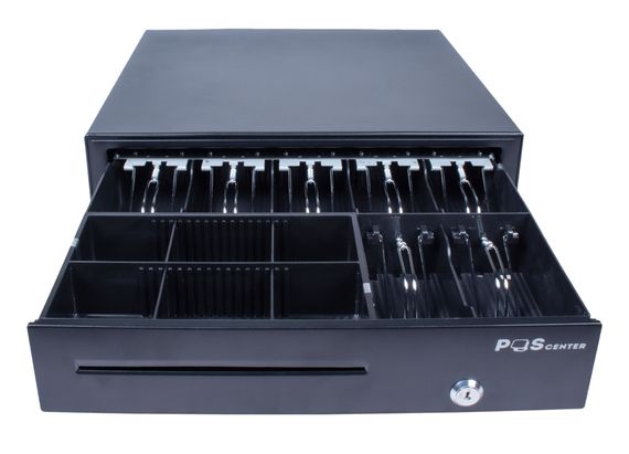 Денежный ящик POScenter 16E7 410x415x100 распайка для &quot;Epson/АТОЛ, без датчика открытой крышки&quot;, черный