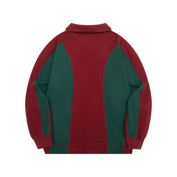 Толстовка College star бордовая / зеленая - фото 2