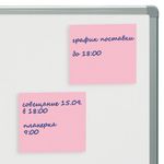 Блок самоклеящийся (стикеры) STAFF STANDARD, ПАСТЕЛЬНЫЙ 76х76 мм, розовый, 100 листов, 116576