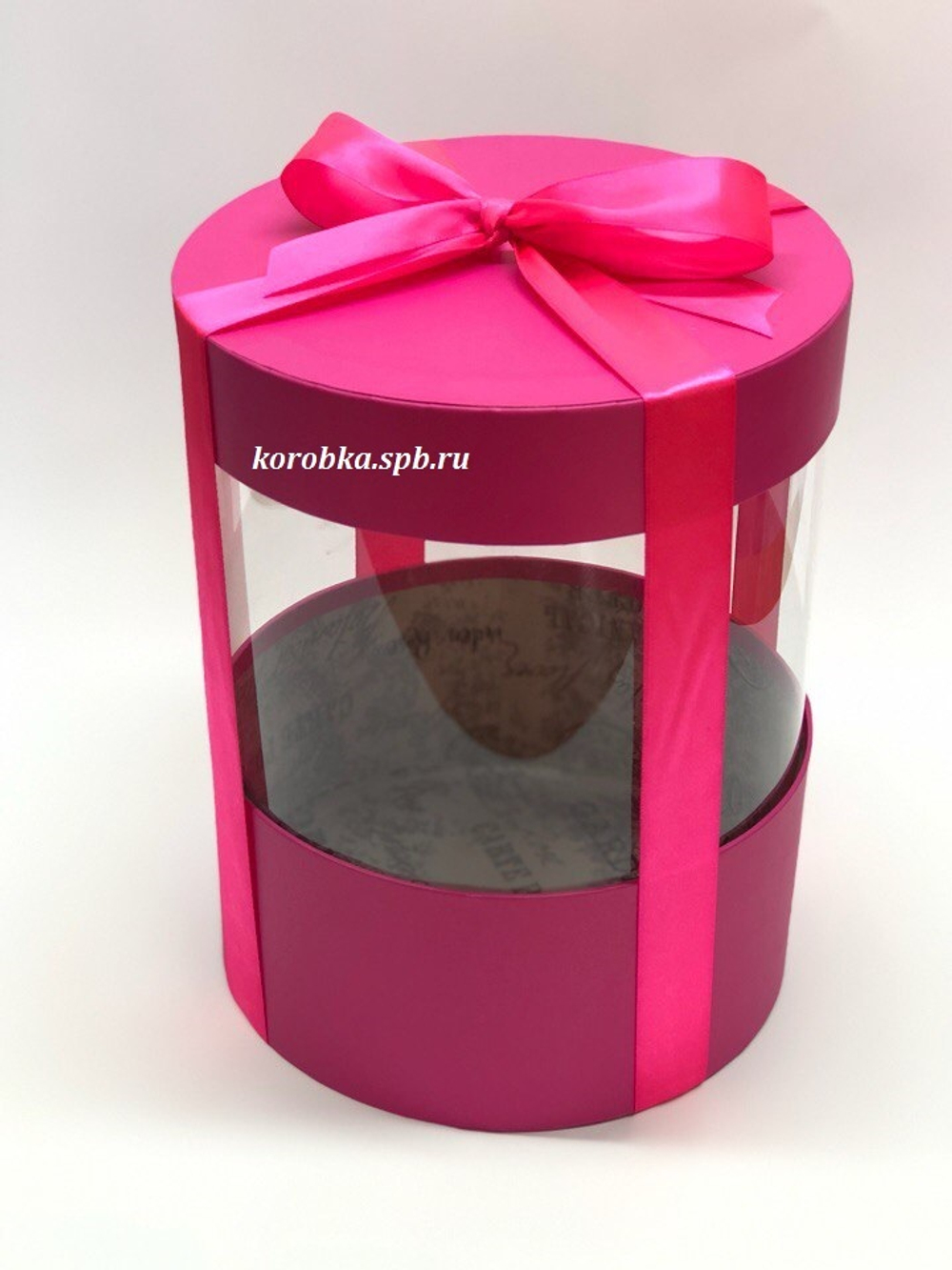 Коробка аквариум 18 см Цвет : Фуксия .
