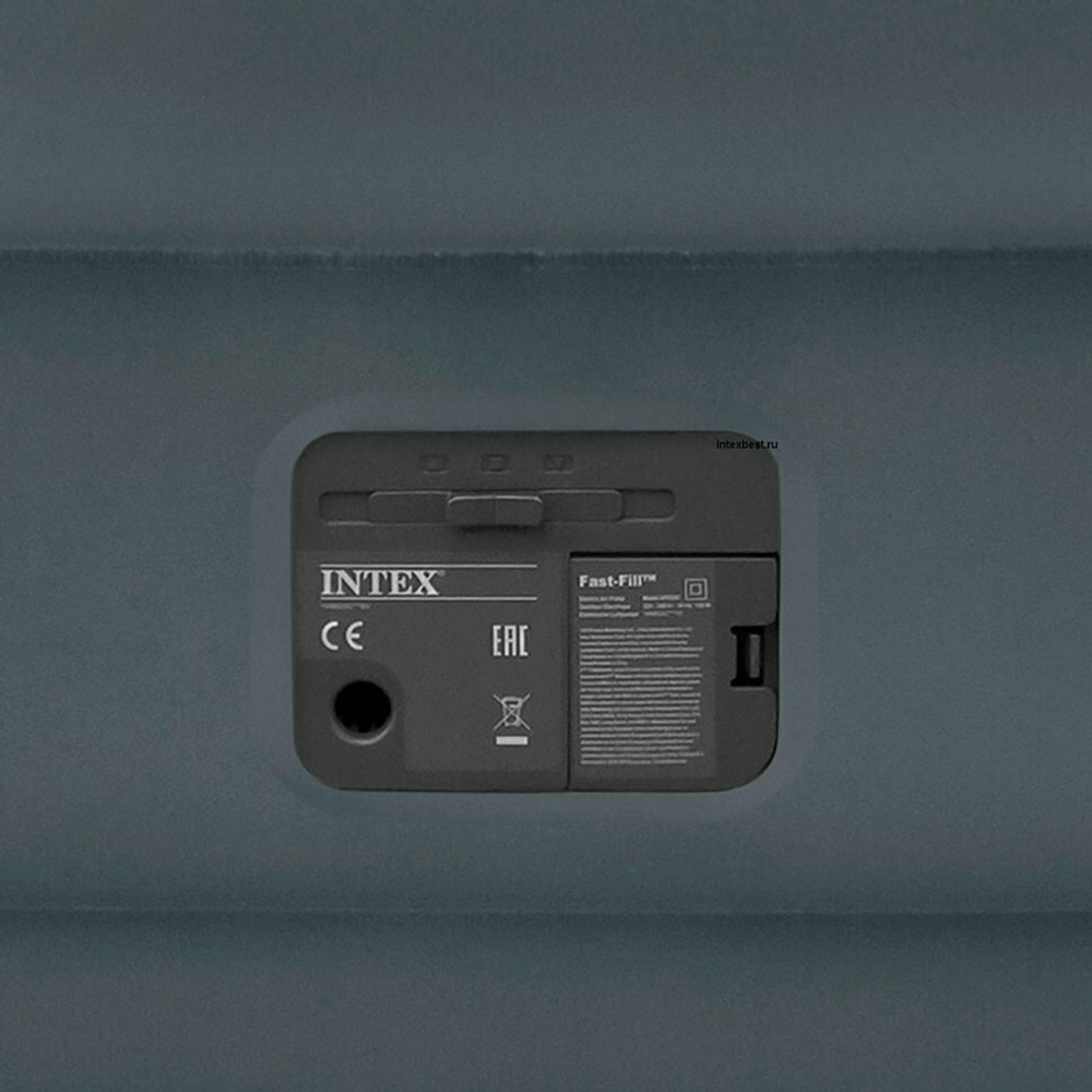 Кровать надувная Intex, 191х99х42 см, 64132NP, нас встроен, электр, флок, с ребрами жест, 136 кг