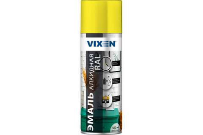 Эмаль алкидная Vixen RAL1018 желтая (520мл) аэрозоль