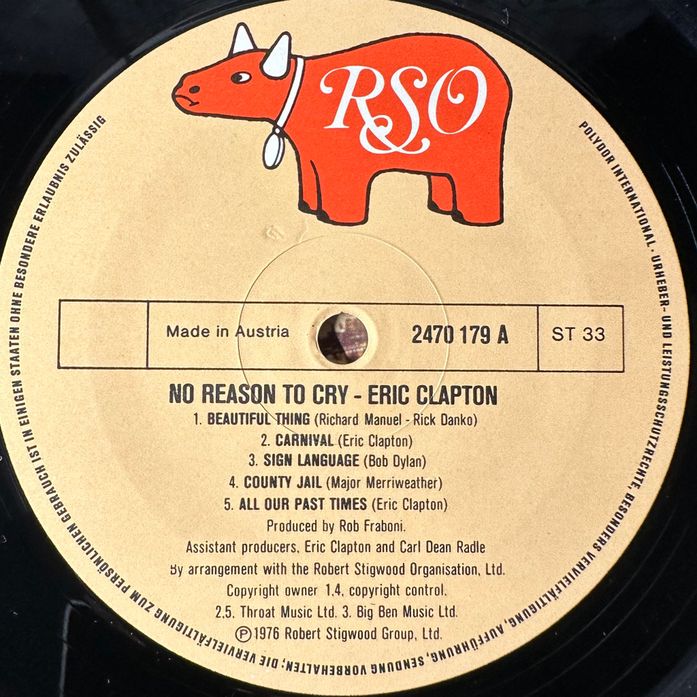 Eric Clapton – No Reason To Cry (Австрия 1976г.)