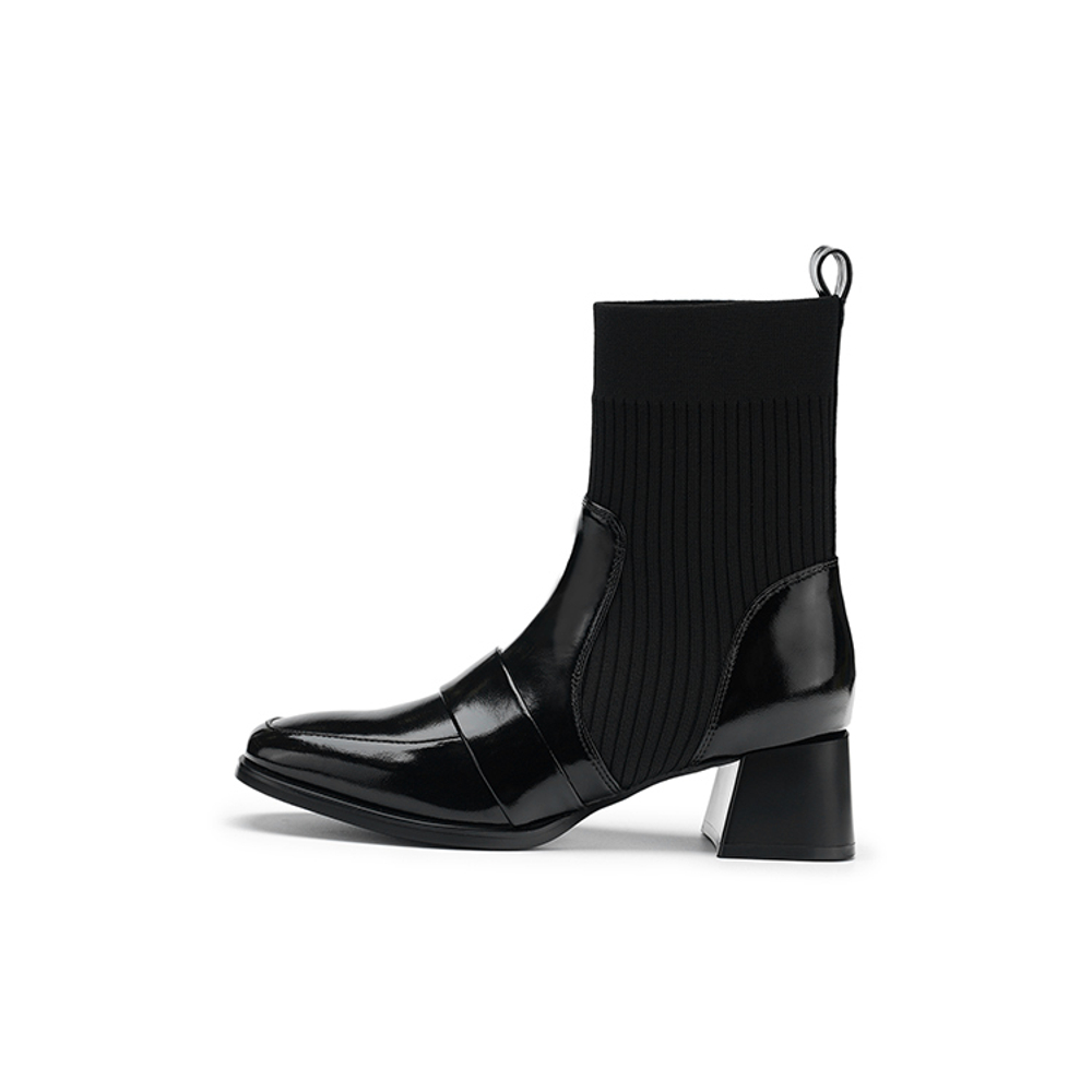 SATURDAY MODE Stretch & Sock Boots Women"s Black