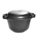 Казан алюминий, антиприг, 5 л, с крыш-сковородой, Нева Металл, 6850