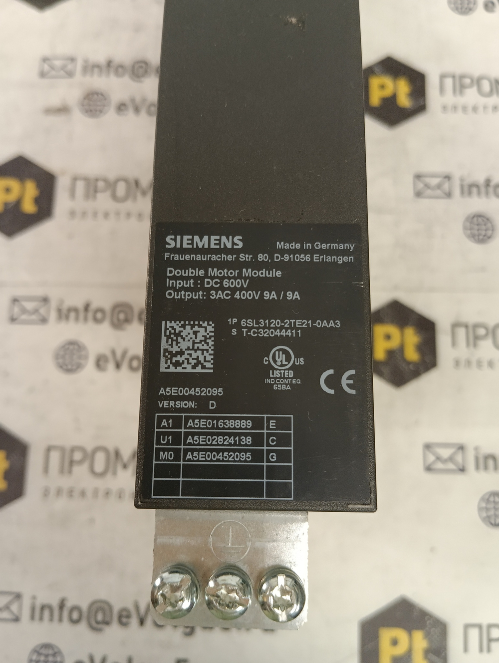 Siemens 6SL3120-2TE21-0AA3 с хранения