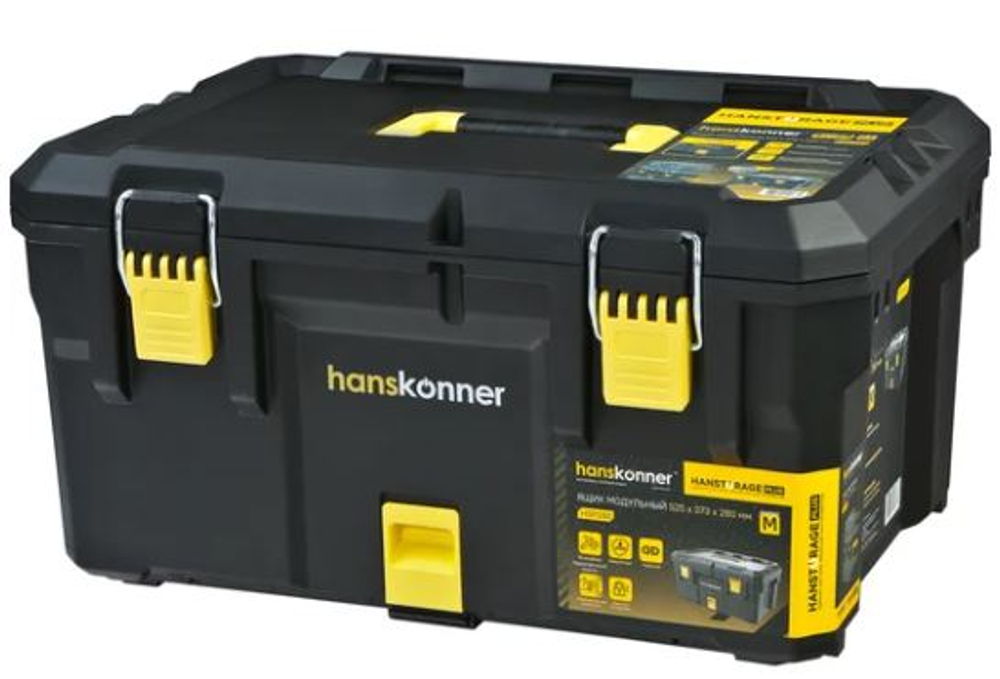 Ящик модульный Hanskonner размер M, система хранения HANSTORAGE PLUS, 525x373x280мм HSP280